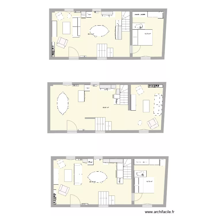 &eacute;tage 1 bonnes dimensions. Plan de 
