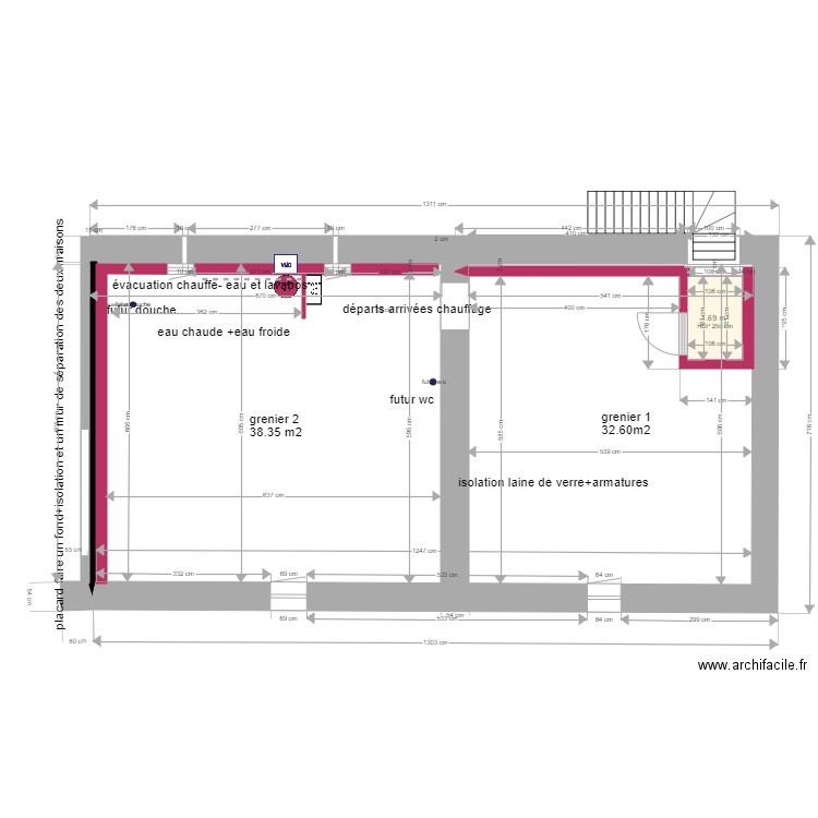 étage . Plan de 0 pièce et 0 m2