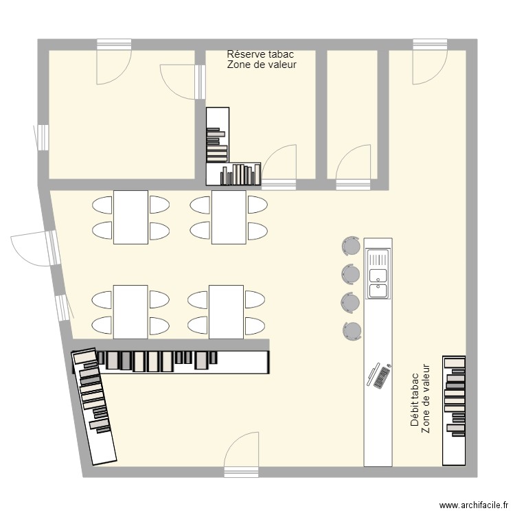 TABAC LE 4 AS. Plan de 0 pièce et 0 m2