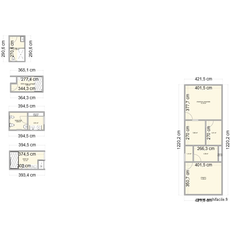 RDC v5. Plan de 11 pièces et 104 m2