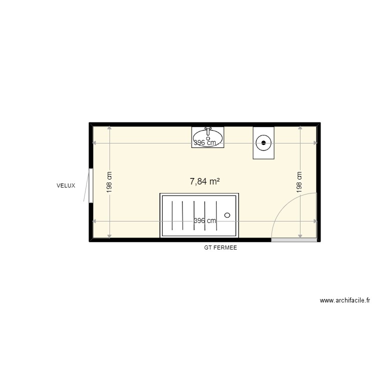 ROUSSEL J LUC . Plan de 1 pièce et 8 m2