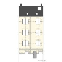 Plan Façade arrière côté jardin