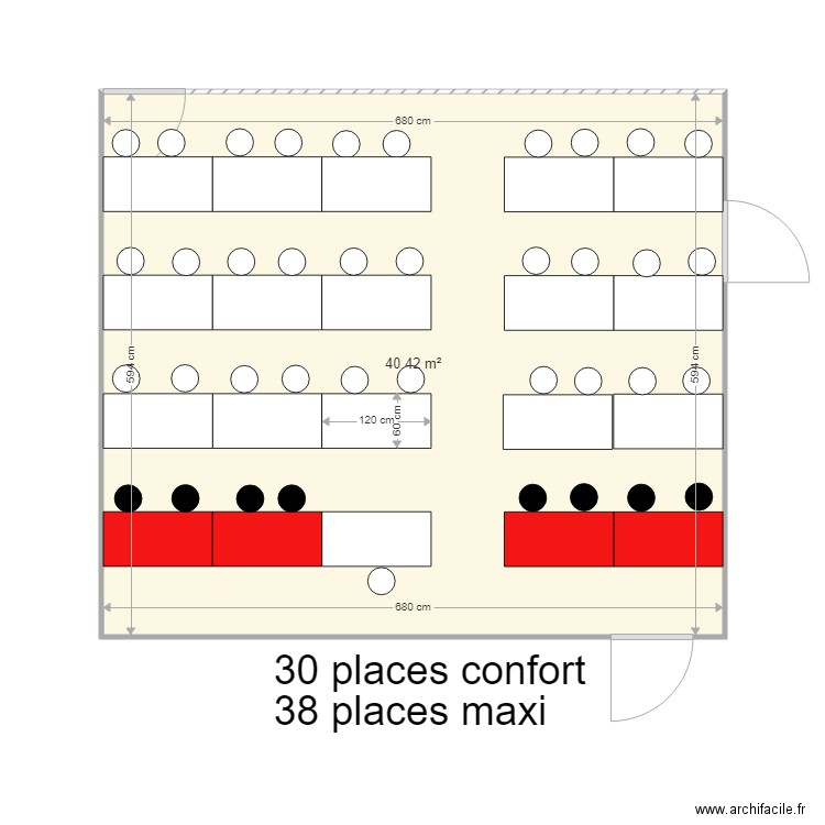 etsup Montsouris salle 12 Est. Plan de 0 pièce et 0 m2