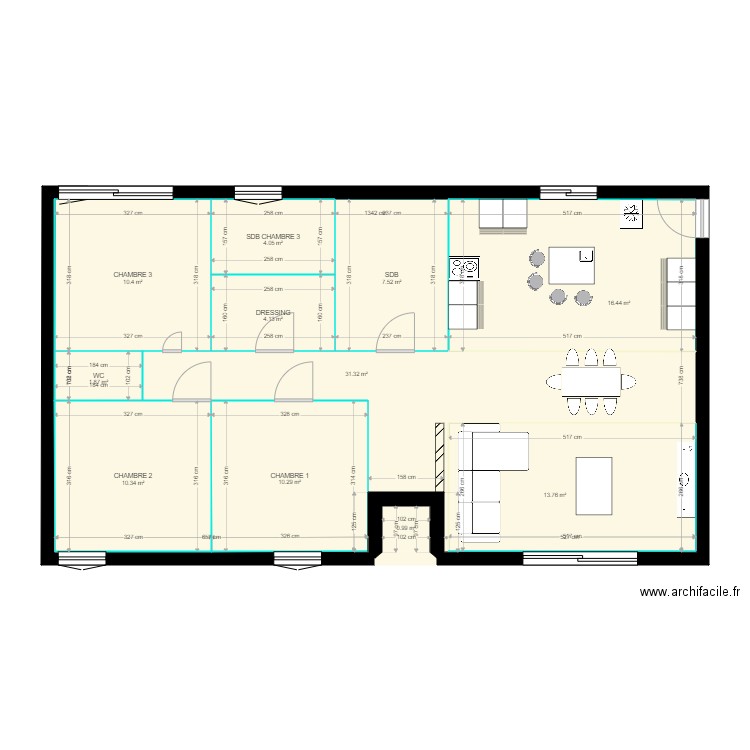Maison. Plan de 0 pièce et 0 m2