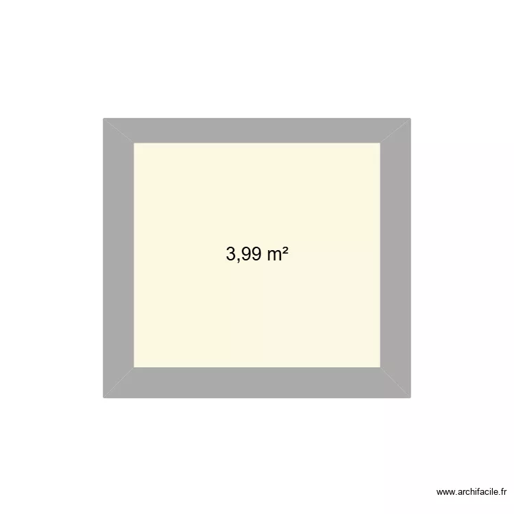 volume salle de bain BC. Plan de 1  et 4 m²