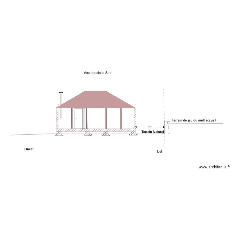 Facade Sud. Plan de 0 pièce et 0 m2