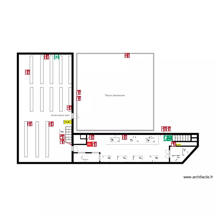 QUAI SUD 3 etage general. Plan de 