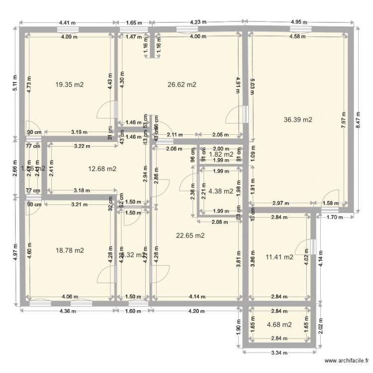 Immeuble 1er étage  . Plan de 0 pièce et 0 m2