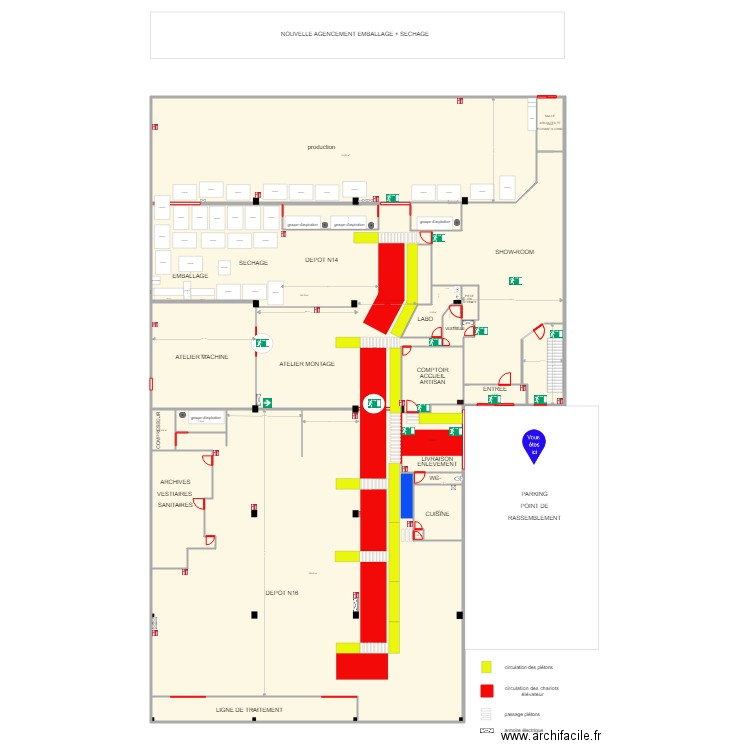 projet agencement emballage et sechage V3. Plan de 0 pièce et 0 m2