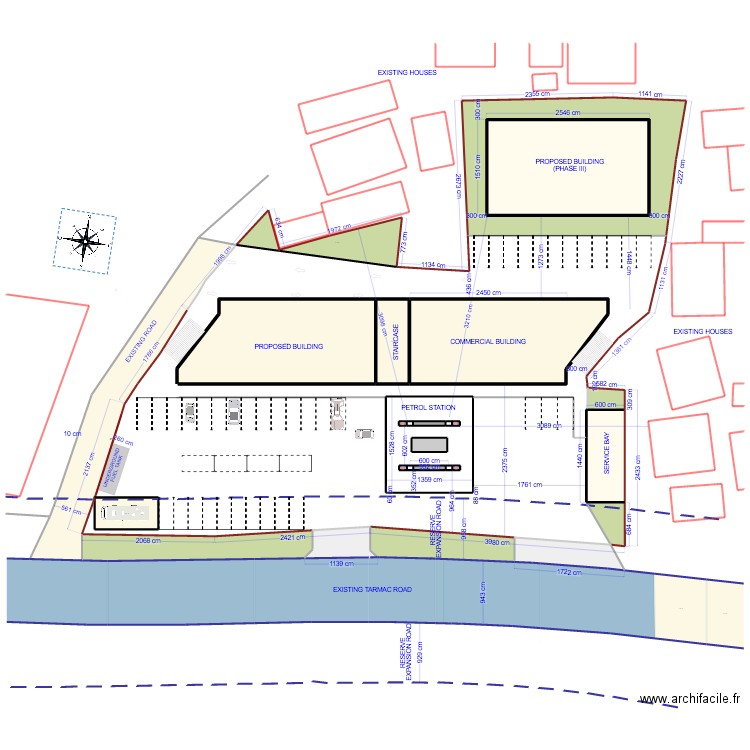 SITE PLAN 5. Plan de 51 pièces et 4453 m2