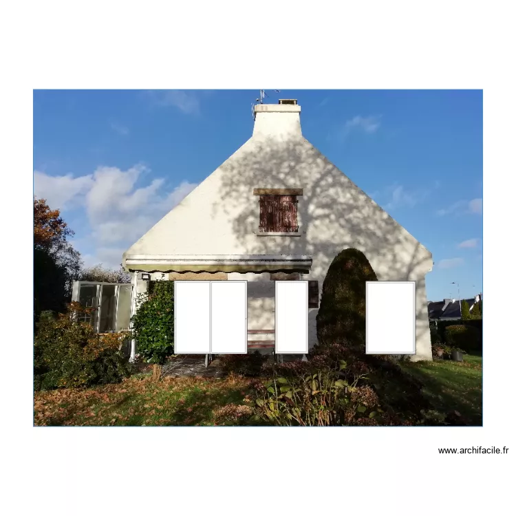 Pignon sud. Plan de Pignon sud. Plan de