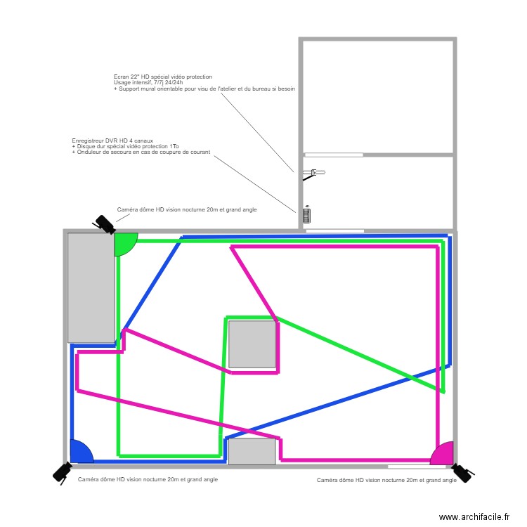 ATOL Le Mans Pontlieue  Vidéo protection sans angle mort. Plan de 0 pièce et 0 m2
