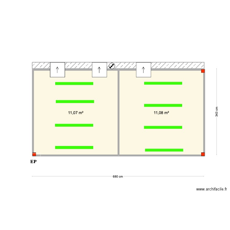 Filipe Pereira. Plan de 2 pièces et 22 m2