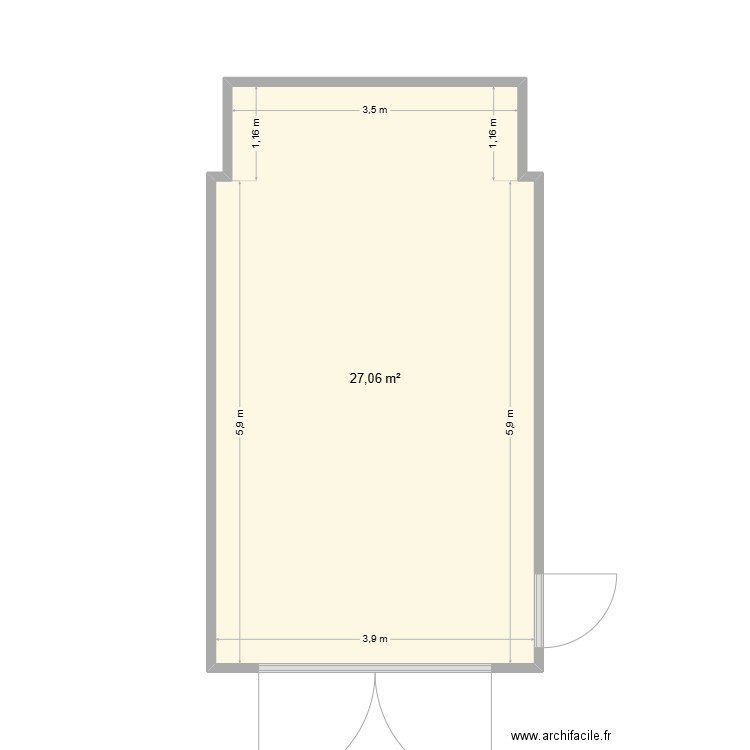 FONDATION CABINE DE PEINTURE. Plan de 1 pièce et 27 m2