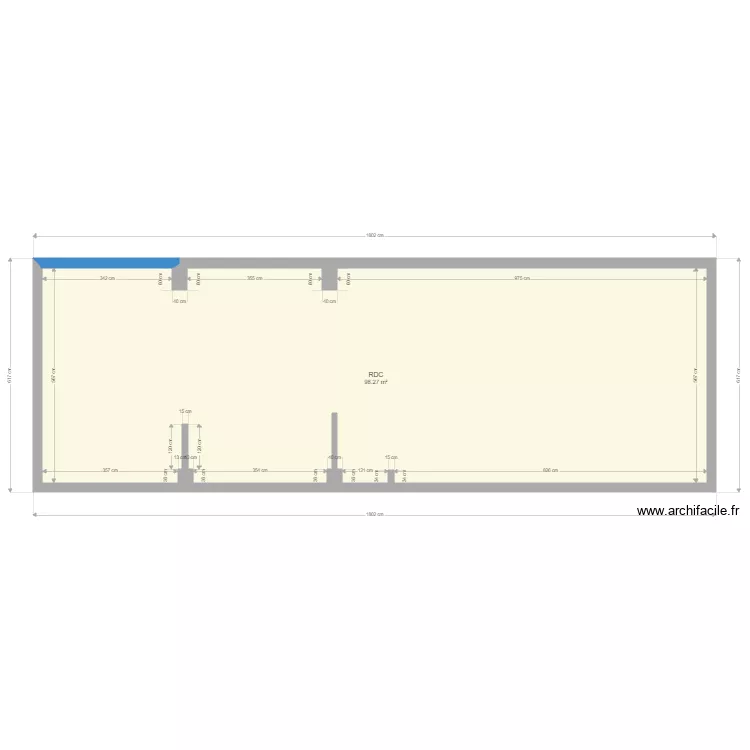 David. Plan de 1 Pièce et 98 m²