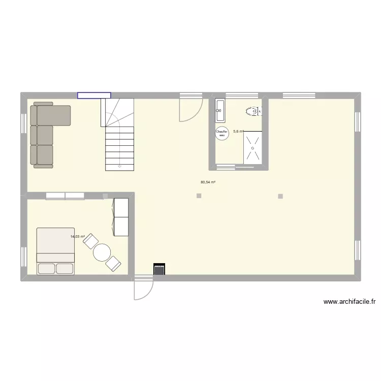 Plan de sous-sol de base V Amélia. Plan de 3 Pièces et 100 m² Plan de sous-sol de base V Amélia. Plan de 3 Pièces et 100 m²