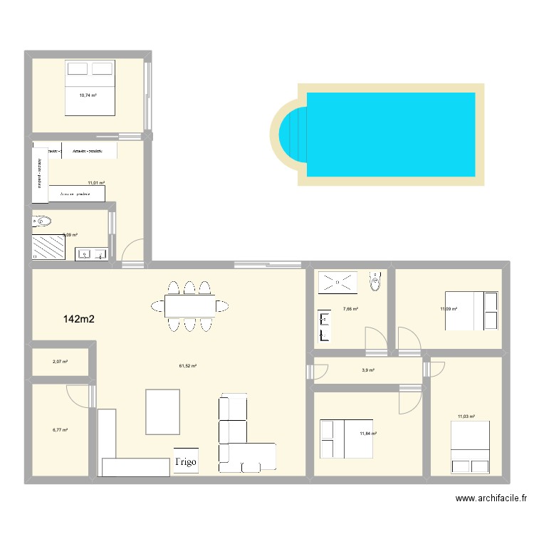 maison Parfait. Plan de 0 pièce et 0 m2