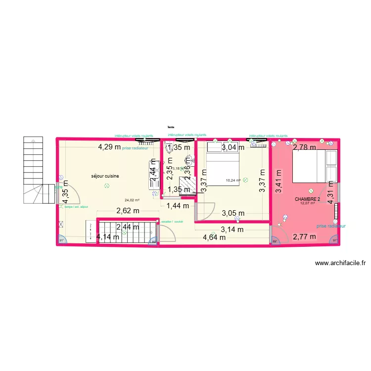 &eacute;tage bis. Plan de 