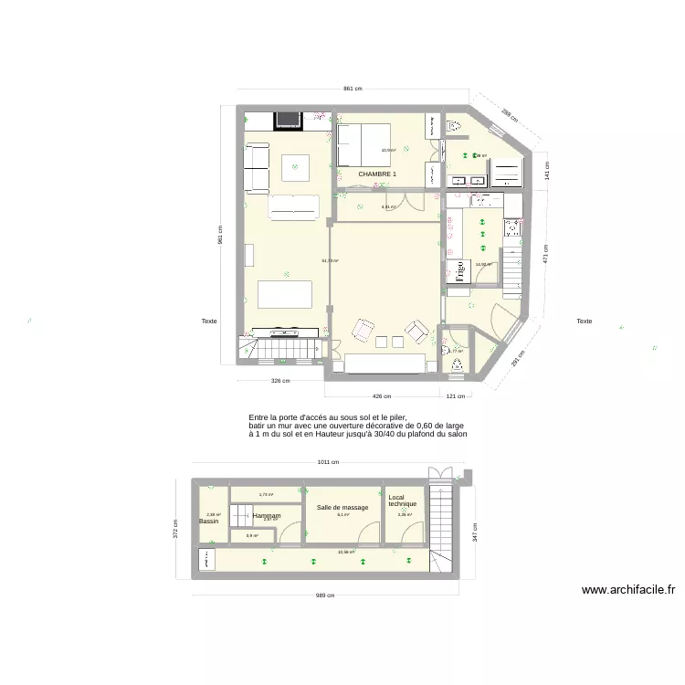 kasbah rdc. Plan de 