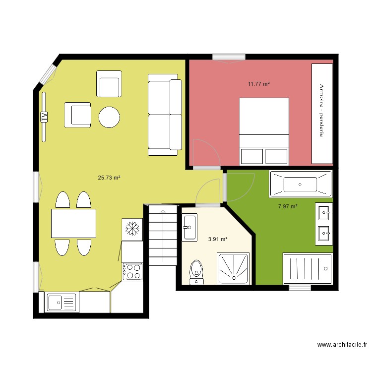 plan Nobles étage 2 SDB. Plan de 0 pièce et 0 m2