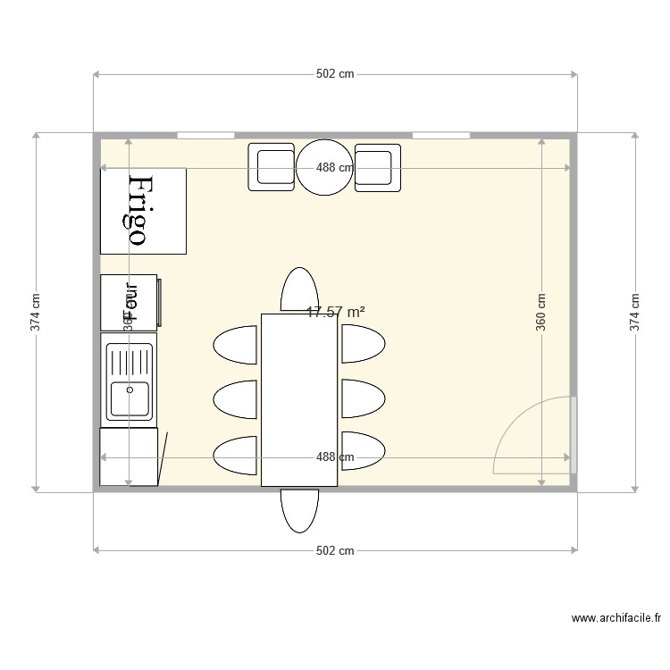 Salle de pause. Plan de 0 pièce et 0 m2