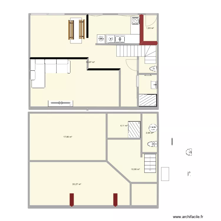 Grange RDC. Plan de Grange RDC. Plan de
