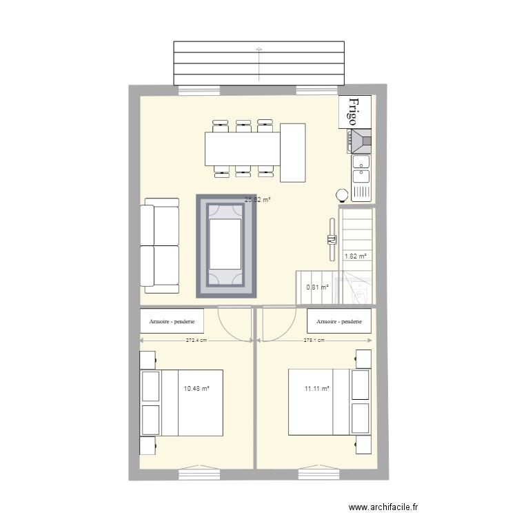 projet V3. Plan de 9 pièces et 102 m2