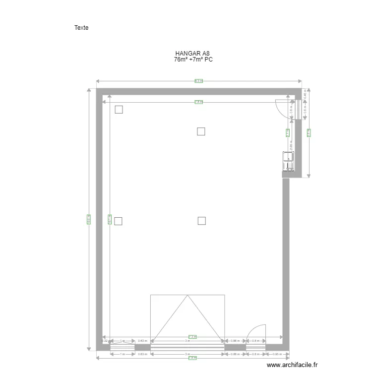 HANGAR A8. Plan de 
