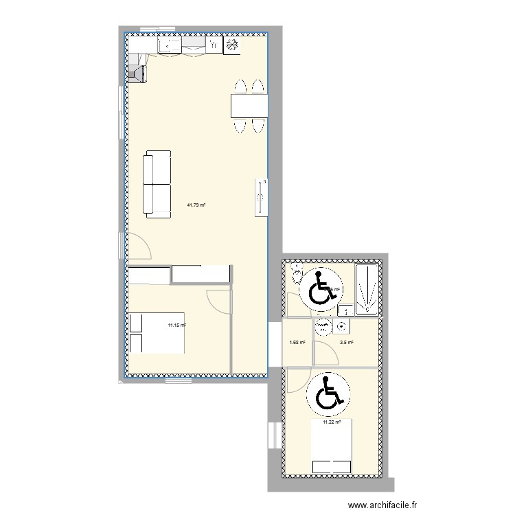 t3 garage. Plan de 0 pièce et 0 m2