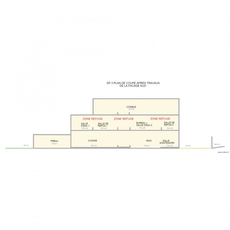 PLAN DE COUPE APRES 1. Plan de 0 pièce et 0 m2