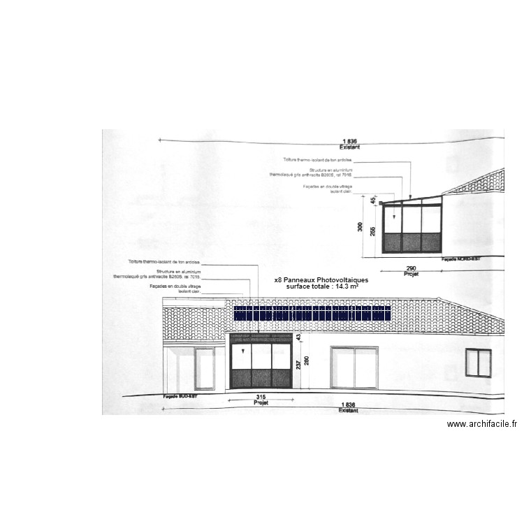 Plan de façade JP DALET. Plan de 0 pièce et 0 m2