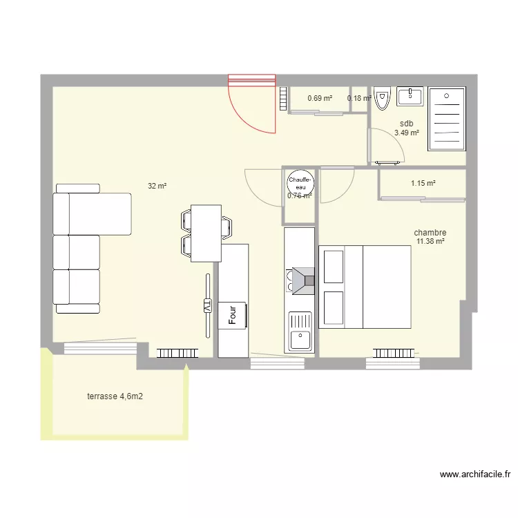 AppartFloApreTravaux. Plan de AppartFloApreTravaux. Plan de