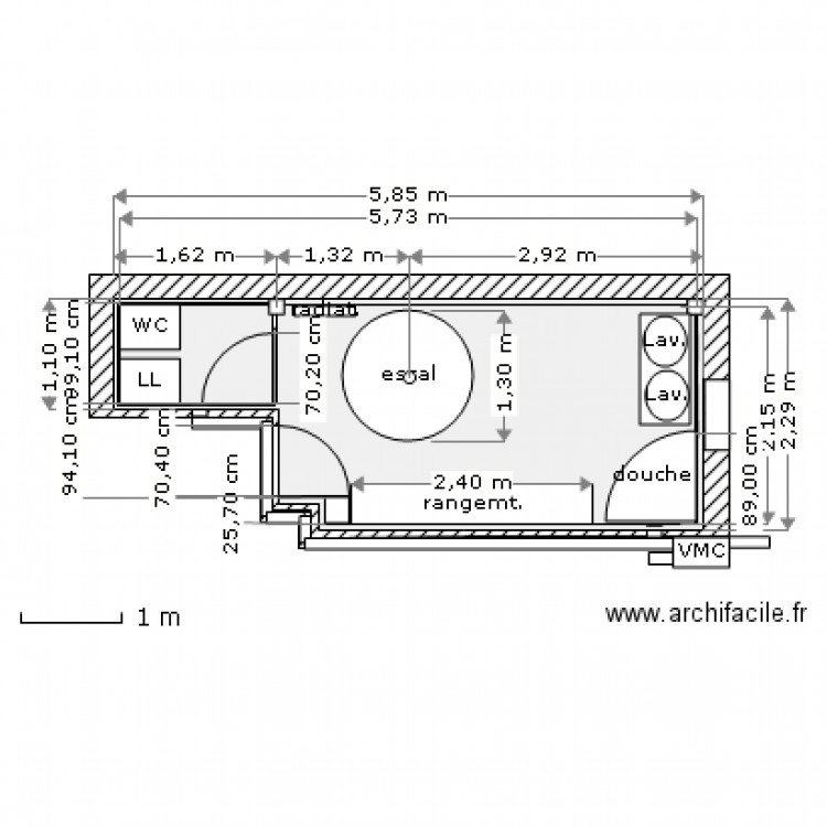 Projet 1 S/Sol. Plan de 0 pièce et 0 m2