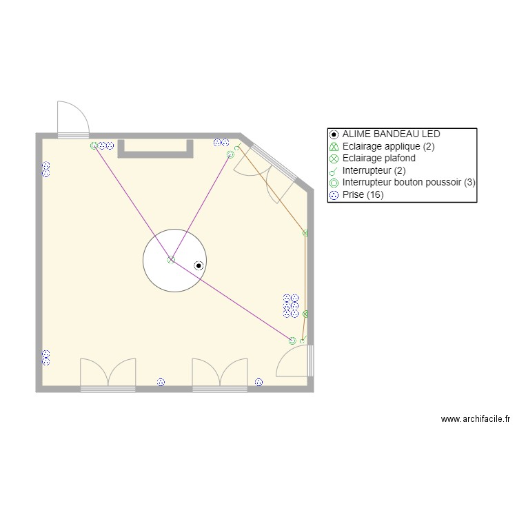 PECHESHODOW SALON. Plan de 1 pièce et 41 m2