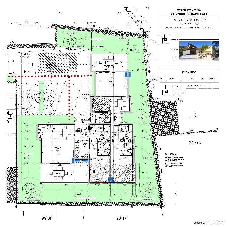 Villa Mazelier Gecop RDC Moteur déporter. Plan de 0 pièce et 0 m2