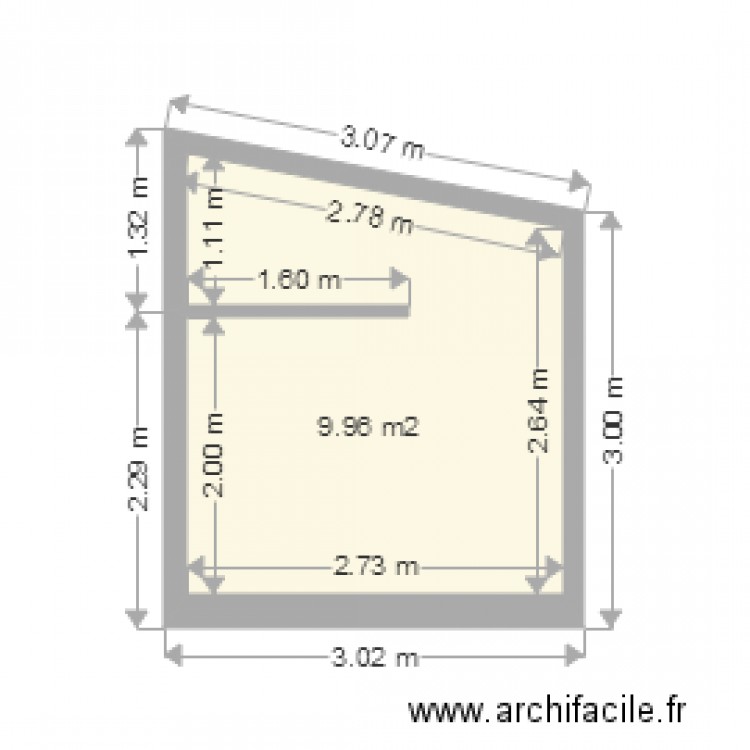 VUE DE CÔTE GAUCHE. Plan de 0 pièce et 0 m2