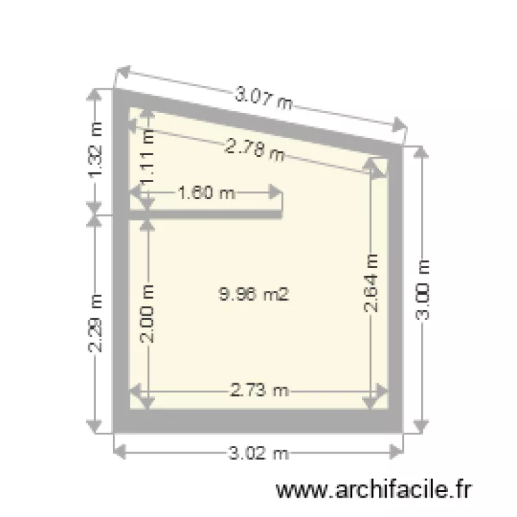 VUE DE C&Ocirc;TE GAUCHE. Plan de 