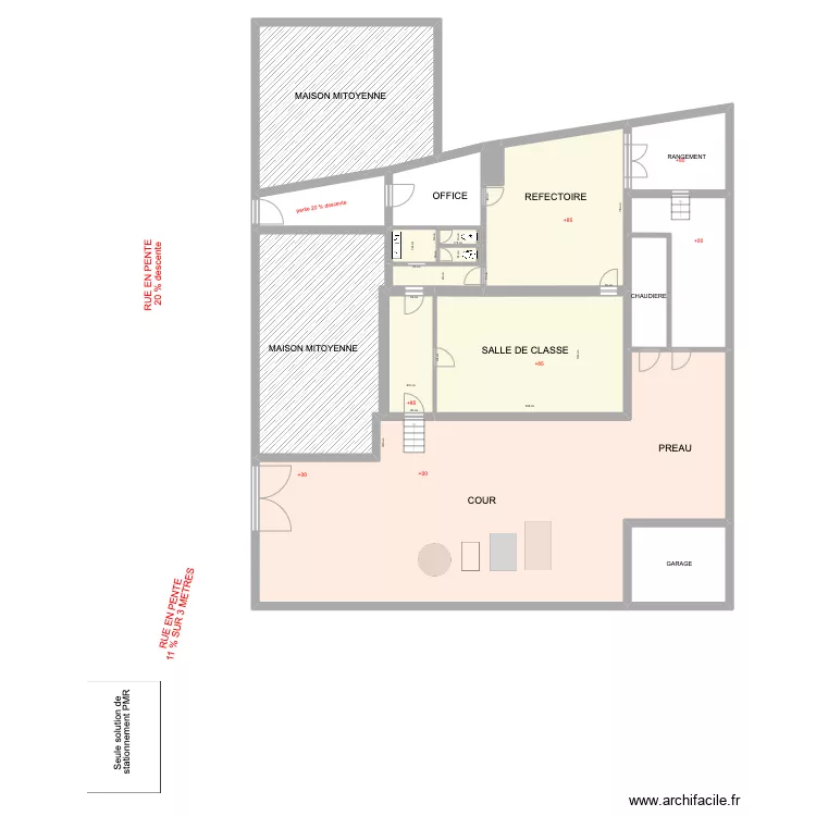 ecole autichamp EXISTANT. Plan de 