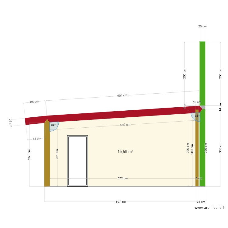 EXTENSION FACADE SUD. Plan de 0 pièce et 0 m2
