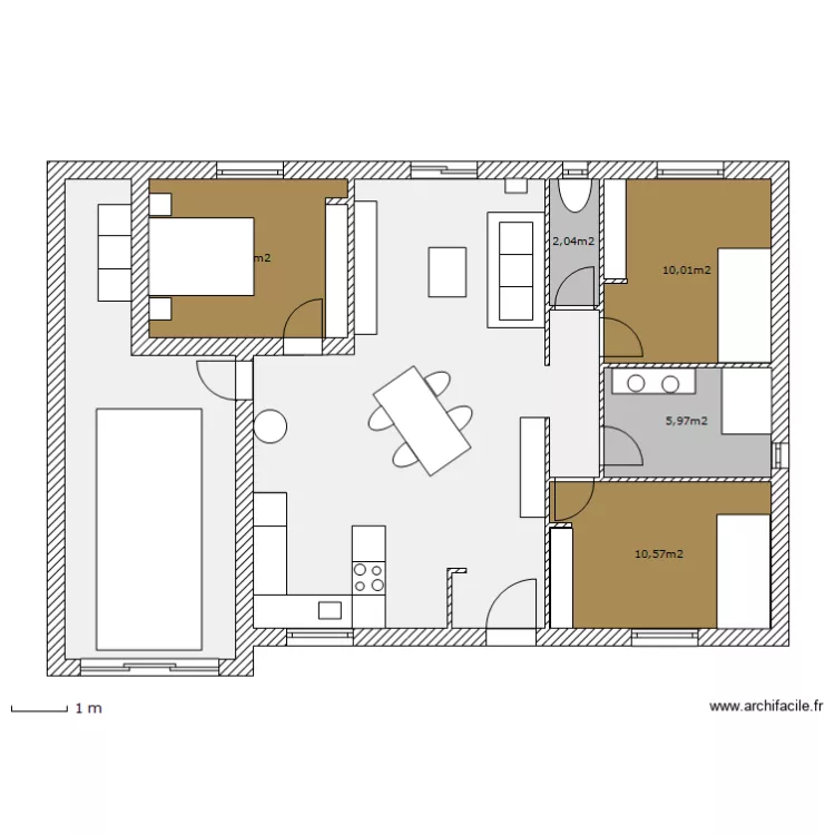 douzy 88m&sup2;. Plan de 
