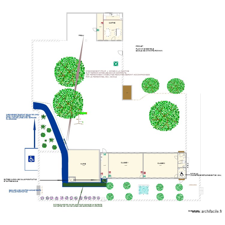 champs romain eccole 2 exterieur. Plan de 0 pièce et 0 m2