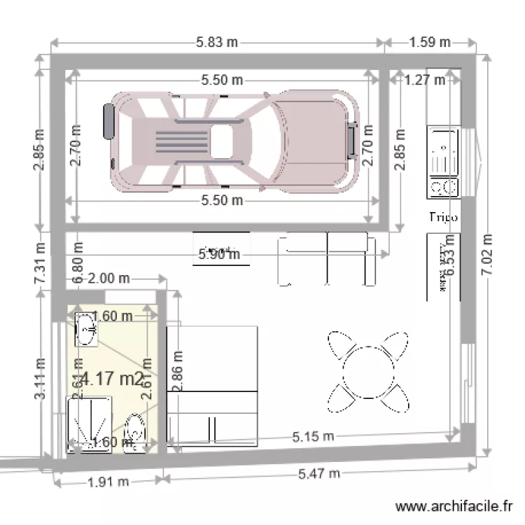 garage studio valady. Plan de 
