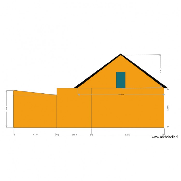 pignon coté voisin. Plan de 0 pièce et 0 m2