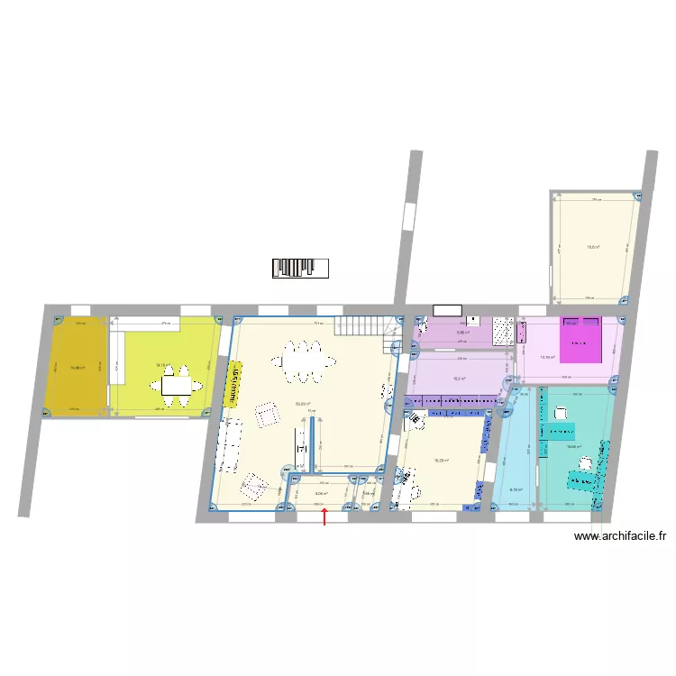 A1 cuisine hangar . Plan de 