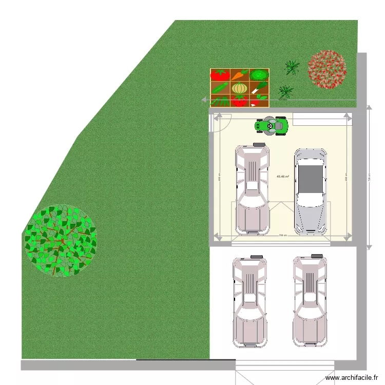 garage. Plan de 