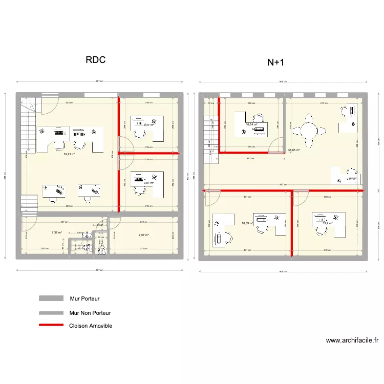 Dijon RDC Avant Travaux 2. Plan de 