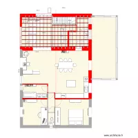 plan base travaux 2 meubl&eacute; calpinage rails