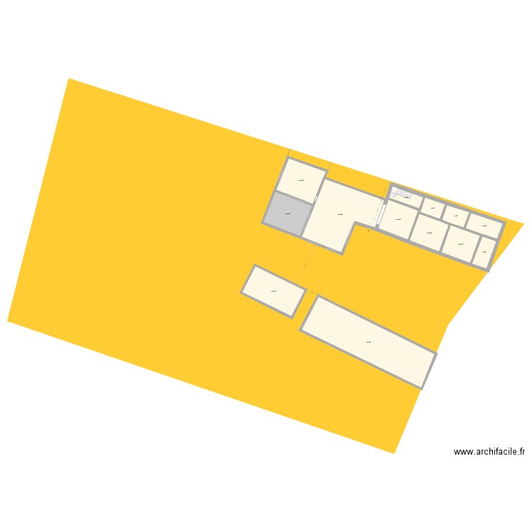 plan d'ensemble actuel detail. Plan de 13 pièces et 324 m2