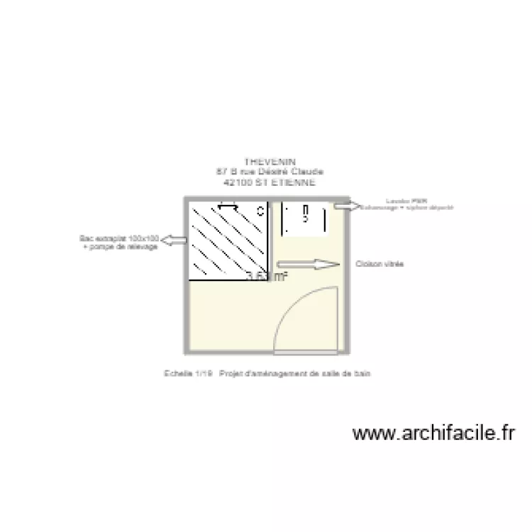 THEVENIN apres travaux finit. Plan de 