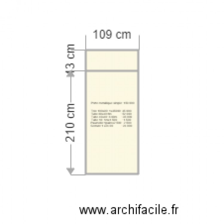 Q10 porte simple. Plan de 0 pièce et 0 m2